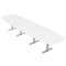 Skutchi Designs 45 in W, 166 in L, 29 in H, Engineered Wood Top, White HAR-ABOT-46X168-T-XD09 - alternate 1